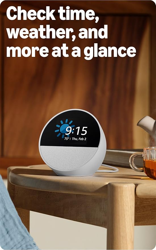 Echo Spot clock and weather